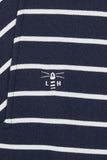 Lighthouse Ladies Coral Jersey - Navy Stripe