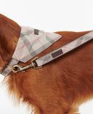 Barbour Reflective Tartan Dog Lead - Taupe/Pink Tartan
