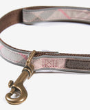 Barbour Reflective Tartan Dog Lead - Taupe/Pink Tartan