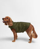 Barbour Reversible Quilt/Borg Fleece Dog Coat - Olive/Brown
