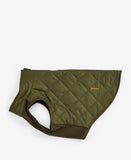 Barbour Reversible Quilt/Borg Fleece Dog Coat - Olive/Brown