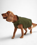 Barbour Reversible Quilt/Borg Fleece Dog Coat - Olive/Brown