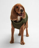 Barbour Reversible Quilt/Borg Fleece Dog Coat - Olive/Brown