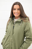 Lighthouse Eva Long Ladies Coat - Olive