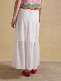 Joules Broderie Tiered Skirt