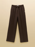Joules Luxe Club Wide Leg Jogger - Chocolate Brown