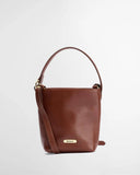 Barbour Cedar Mini Leather Bucket Bag - Brown