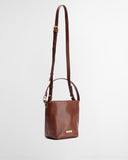 Barbour Cedar Mini Leather Bucket Bag - Brown