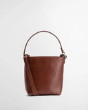 Barbour Cedar Mini Leather Bucket Bag - Brown