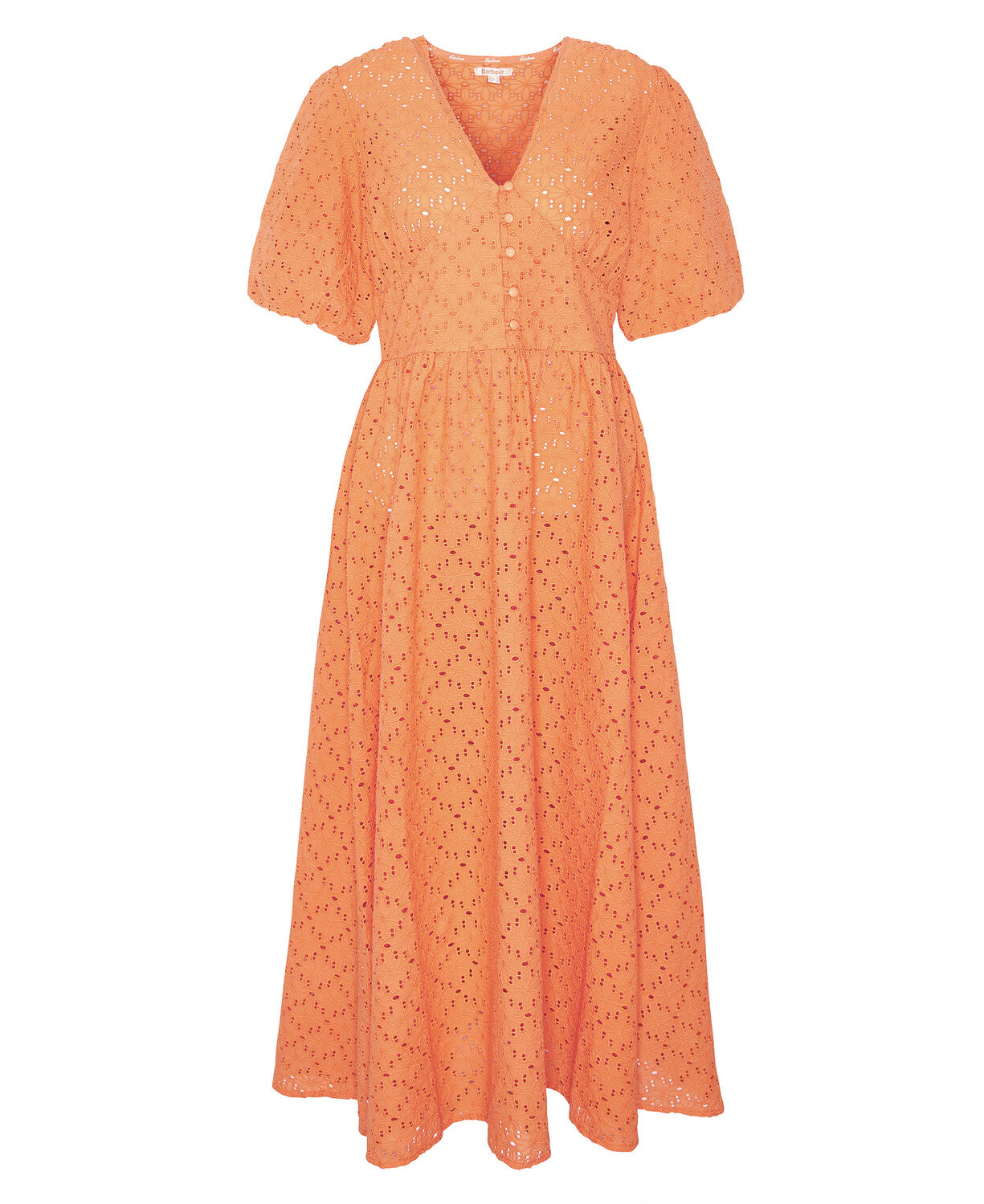 barbour orange dress Barbour Hillrise Dress: Peach Tree