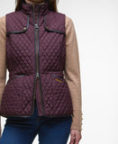 Barbour Dahlia Quilted Gilet - Black Cherry