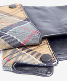 Barbour Lady Jane Leather Gloves - Black/Dress Tartan