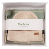 Barbour Pendle Beanie & Blair Scarf Gift Set - Soft Mint