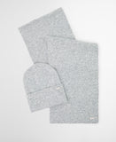 Barbour Winona Beanie & Scarf Gift Set - Light Grey