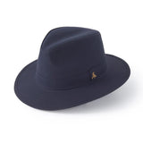 Hicks & Brown Darsham Wax Fedora - Navy