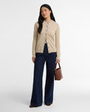 Barbour Pendle Knitted Cardigan - Honey/Birchwood Tartan