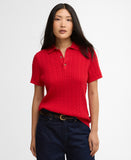 Barbour Hartland Knitted Polo - Poppy Red