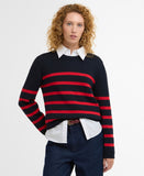 Barbour Fern Knit - Navy/Poppy Red