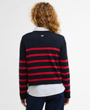 Barbour Fern Knit - Navy/Poppy Red
