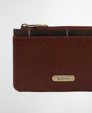 Barbour Alder Leather Card Holder - Brown/Classic