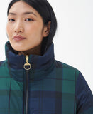 Barbour Reversible Hudswell Quilt Jacket - Black/Black/Sage Tartan