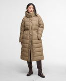 Barbour Freya Puffer Jacket - Military Brown/Hessian Tartan