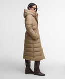 Barbour Freya Puffer Jacket - Military Brown/Hessian Tartan
