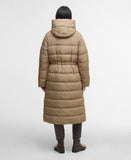 Barbour Freya Puffer Jacket - Military Brown/Hessian Tartan