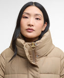 Barbour Freya Puffer Jacket - Military Brown/Hessian Tartan