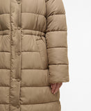 Barbour Freya Puffer Jacket - Military Brown/Hessian Tartan