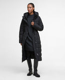 Barbour Freya Puffer Jacket - Black/Onyx Tartan