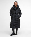 Barbour Freya Puffer Jacket - Black/Onyx Tartan