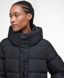 Barbour Freya Puffer Jacket - Black/Onyx Tartan