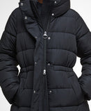 Barbour Freya Puffer Jacket - Black/Onyx Tartan