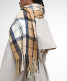 Barbour Hailestartan Scarf - Hessian Navy Tartan
