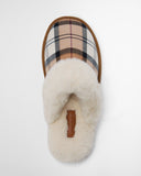 Barbour Claudia Tartan Mule Slipper - Hessian Tartan