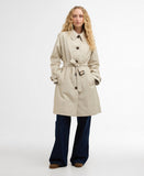 Barbour Maia Showerproof Trench Coat - Mist/Dress Navy Tartan