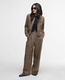Barbour Corina Collarless Tailored Jacket - Brown/Orange Check