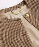 Barbour Corina Collarless Tailored Jacket - Brown/Orange Check