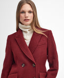 Barbour Marylin Tailored Wool Coat - Burgundy/Muted Cabernet Tartan