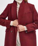 Barbour Marylin Tailored Wool Coat - Burgundy/Muted Cabernet Tartan