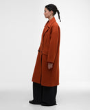 Barbour Blyth Double Breasted Wool Coat - Burnt Orange/Hessian Tartan