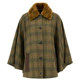 Barbour Flax Lily Wool Cape - Arabesque/Brown