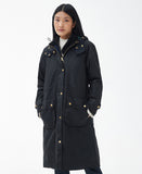 Barbour Long Cannich Wax Jacket - Black/Black Sage Tartan