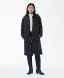 Barbour Long Cannich Wax Jacket - Black/Black Sage Tartan