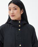 Barbour Long Cannich Wax Jacket - Black/Black Sage Tartan