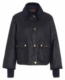 Barbour Cropped Beadnell Wax Jacket - Black/Classic