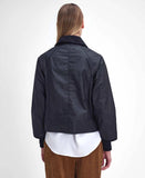 Barbour Cropped Beadnell Wax Jacket - Black/Classic