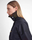 Barbour Cropped Beadnell Wax Jacket - Black/Classic