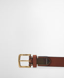 Barbour Tartan/Leather Belt - Brown
